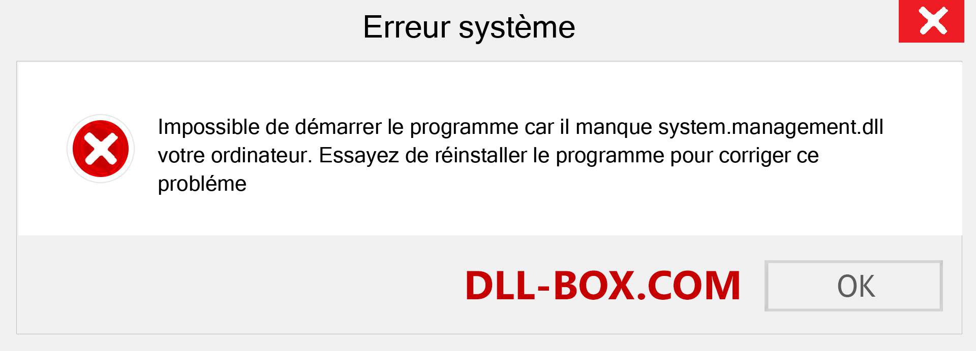 Le fichier system.management.dll est manquant ?. Télécharger pour Windows 7, 8, 10 - Correction de l'erreur manquante system.management dll sur Windows, photos, images